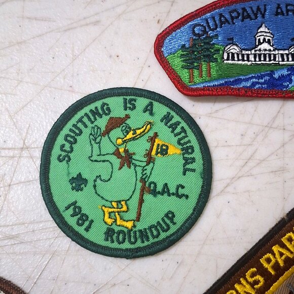 Vintage 80s Boy Scout Quapaw Area Council Arkansas 9 Patches Collectible Emblems - Picture 3 of 10
